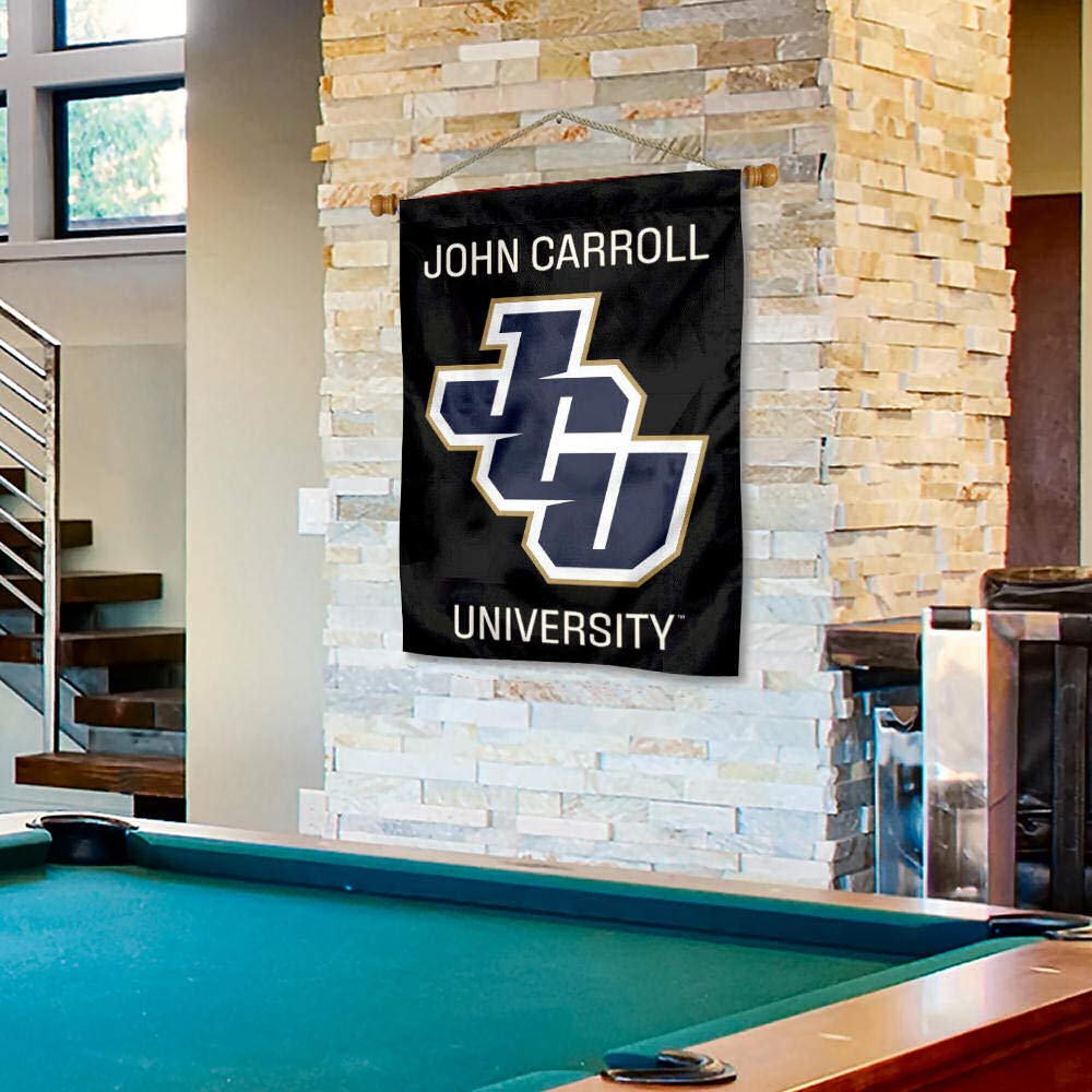 College Flags & Banners Co. John Carroll Blue Streaks Logo Double Sided House and Wood Banner Pole Set - Sports Collectibles, Sports Memorabilia, Sports Fan Shop, Sports Gifts