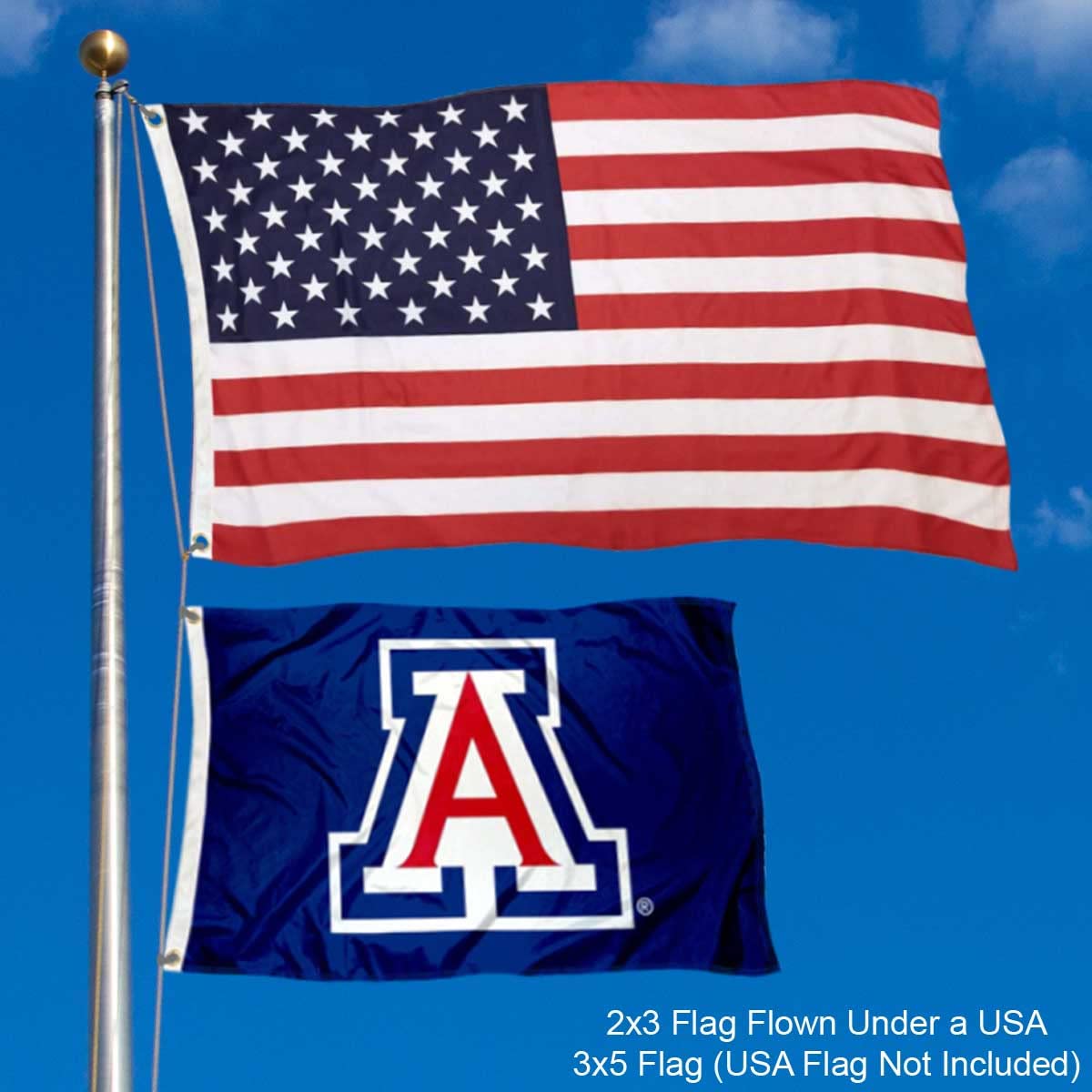 College Flags & Banners Co. Arizona Wildcats 2x3 Foot Flag - Sports Collectibles, Sports Memorabilia, Sports Fan Shop, Sports Gifts