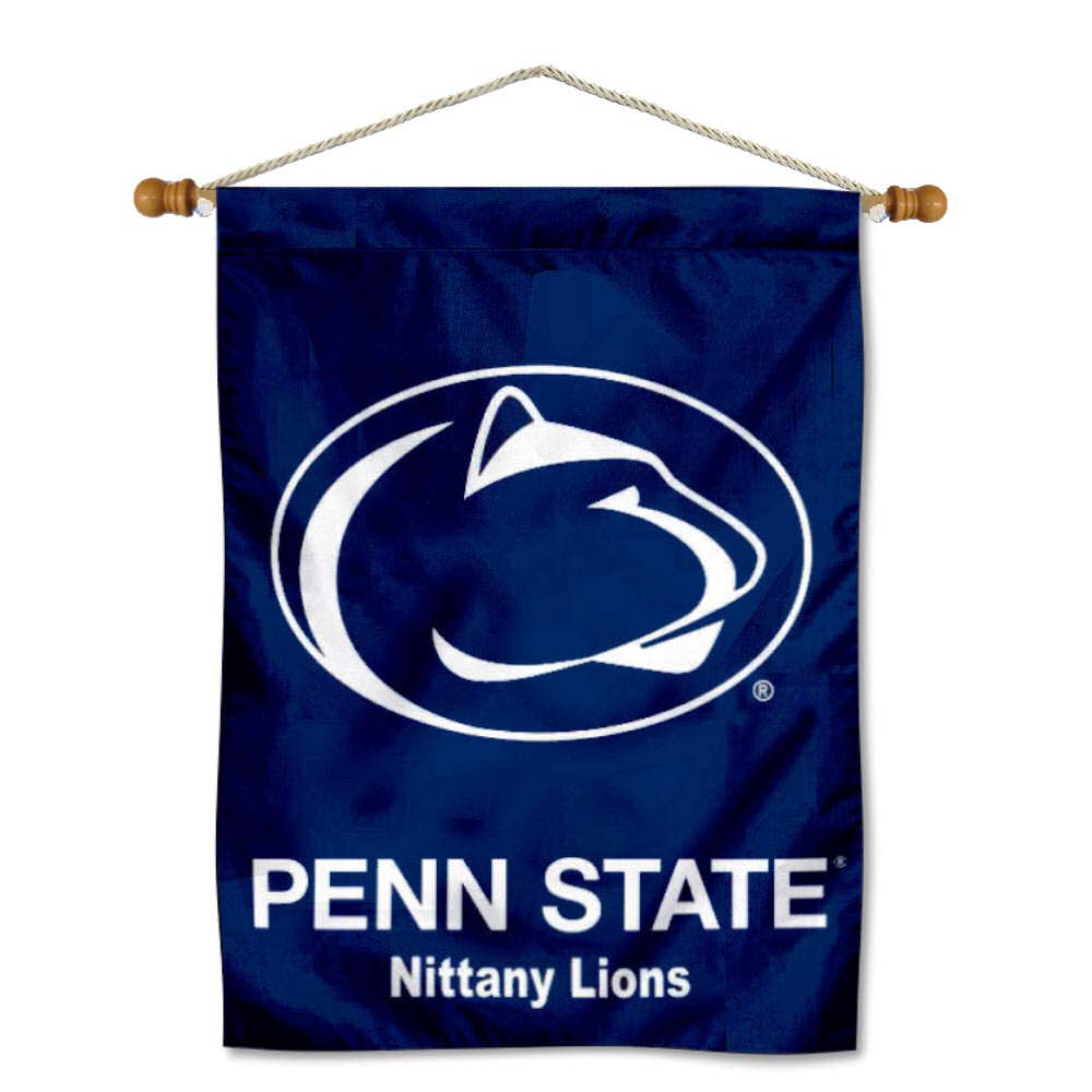 College Flags & Banners Co. Penn State Nittany Lions and Wood Banner Pole Set - Sports Collectibles, Sports Memorabilia, Sports Fan Shop, Sports Gifts