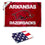 College Flags & Banners Co. Arkansas Razorbacks Small 2'x3' Flag and USA 3x5 Flag Set - Sports Collectibles, Sports Memorabilia, Sports Fan Shop, Sports Gifts
