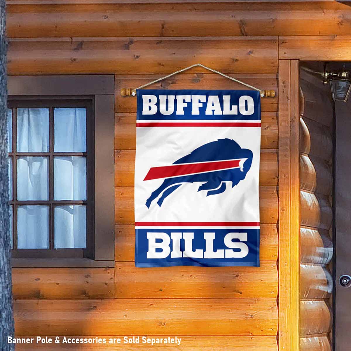 WinCraft Buffalo Bills White Double Sided Banner Flag - Sports Collectibles, Sports Memorabilia, Sports Fan Shop, Sports Gifts