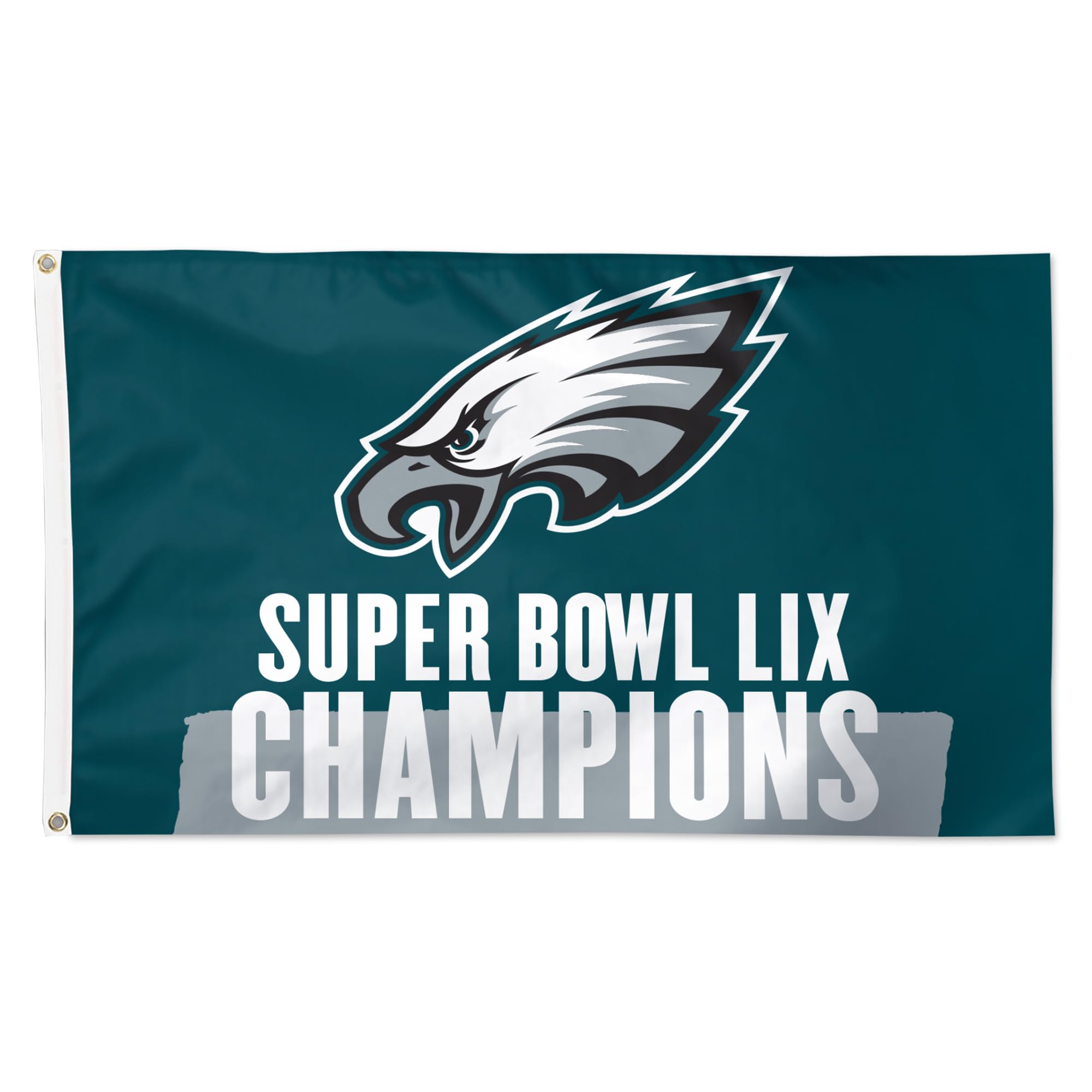 WinCraft Philadelphia Eagles Super Bowl LIX Champions 3' x 5' Single-Sided Deluxe Flag - Sports Collectibles, Sports Memorabilia, Sports Fan Shop, Sports Gifts