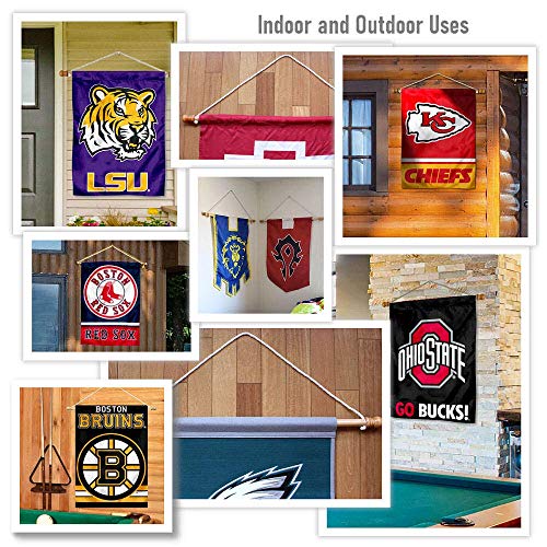 College Flags & Banners Co. Florida State Seminoles Spearhead Double Sided House Flag and Wood Banner Pole Set - Sports Collectibles, Sports Memorabilia, Sports Fan Shop, Sports Gifts