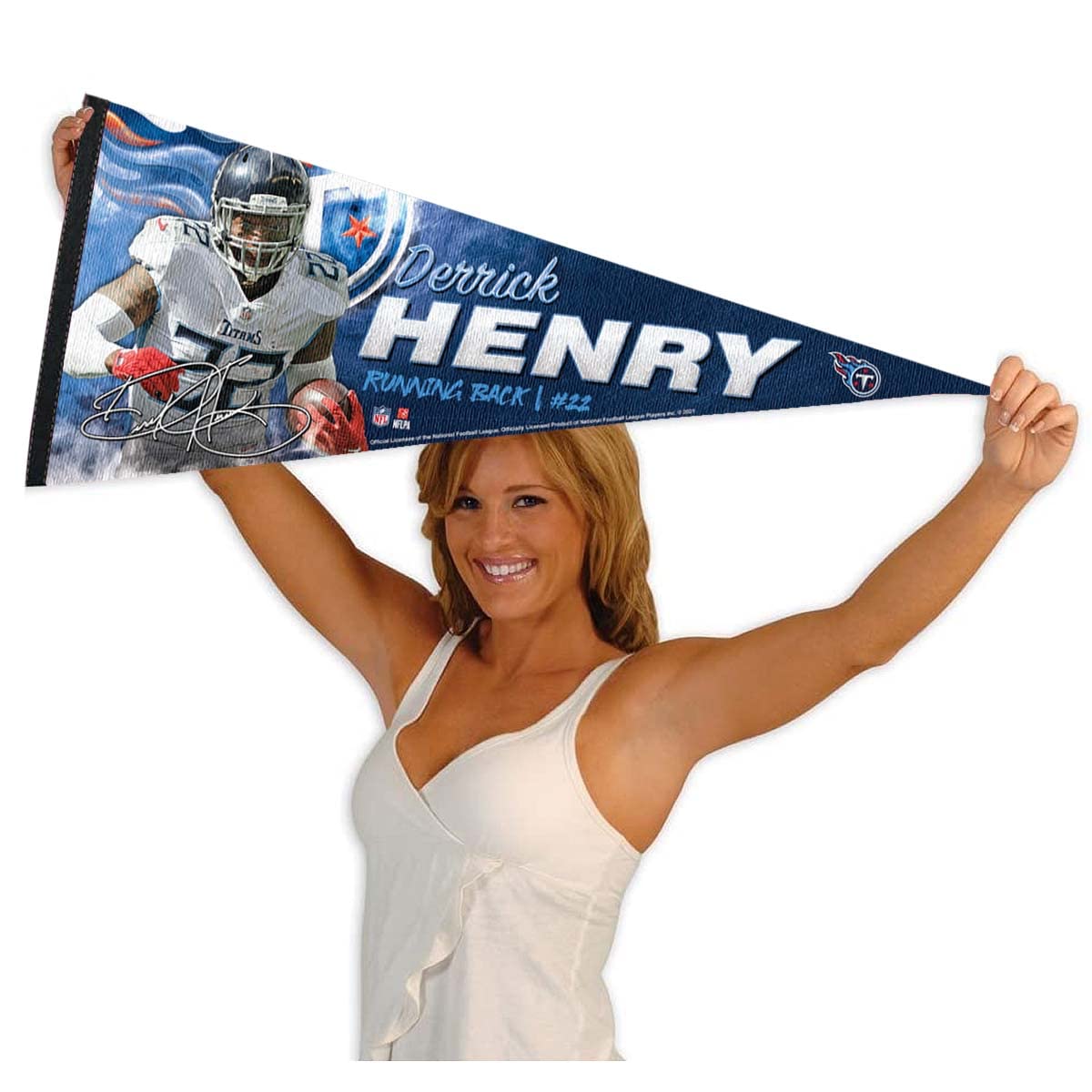 WinCraft Tennessee Titans Henry Pennant Banner Flag - Sports Collectibles, Sports Memorabilia, Sports Fan Shop, Sports Gifts
