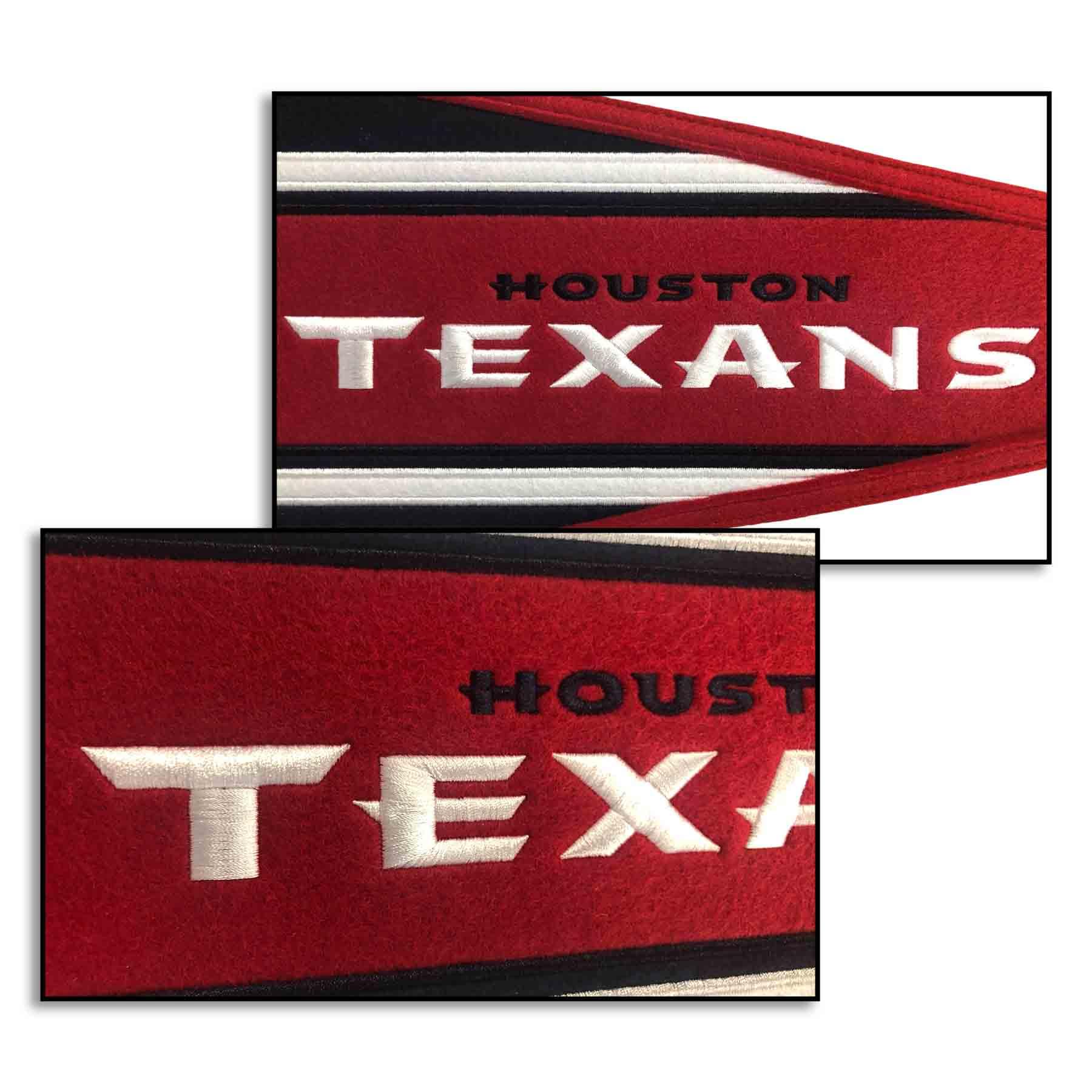 WinCraft Houston Texans Embroidered and Sewn Pennant - Sports Collectibles, Sports Memorabilia, Sports Fan Shop, Sports Gifts