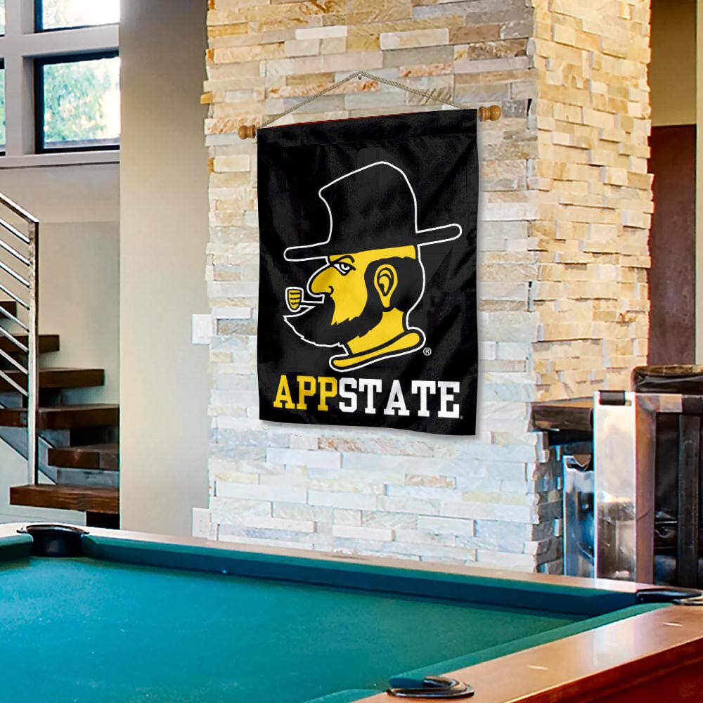 College Flags & Banners Co. App State Mountaineers Yosef House Flag and Wood Banner Pole Set - Sports Collectibles, Sports Memorabilia, Sports Fan Shop, Sports Gifts