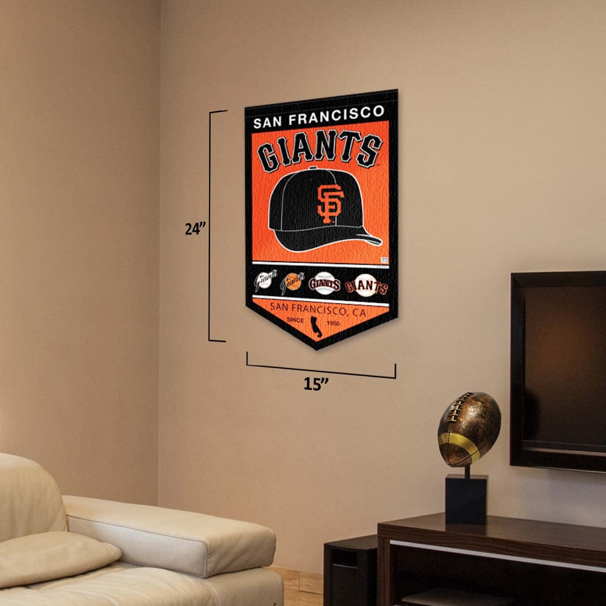WinCraft San Francisco Giants Heritage History Banner Pennant - Sports Collectibles, Sports Memorabilia, Sports Fan Shop, Sports Gifts