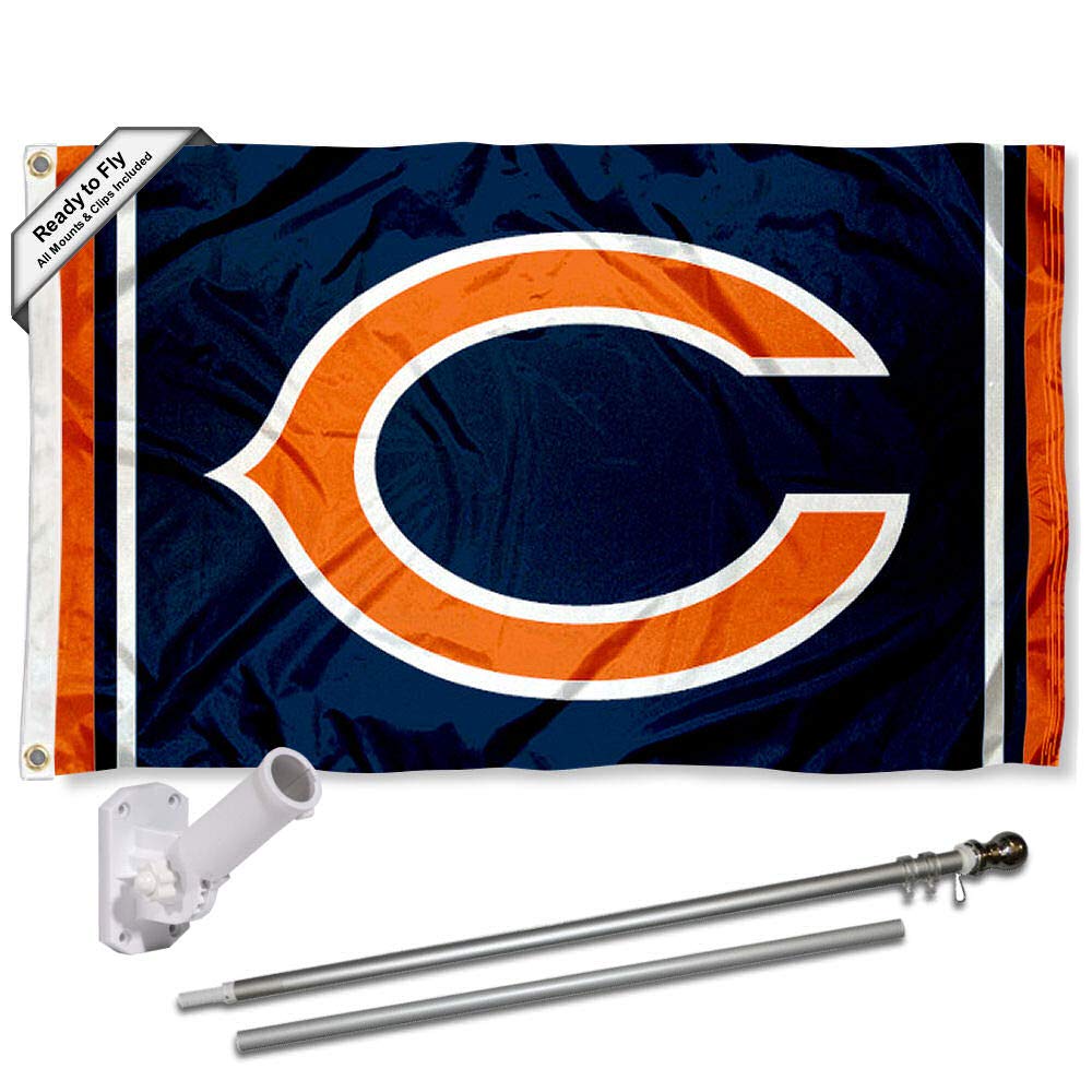 WinCraft Chicago Flag Pole and Bracket Kit - Sports Collectibles, Sports Memorabilia, Sports Fan Shop, Sports Gifts