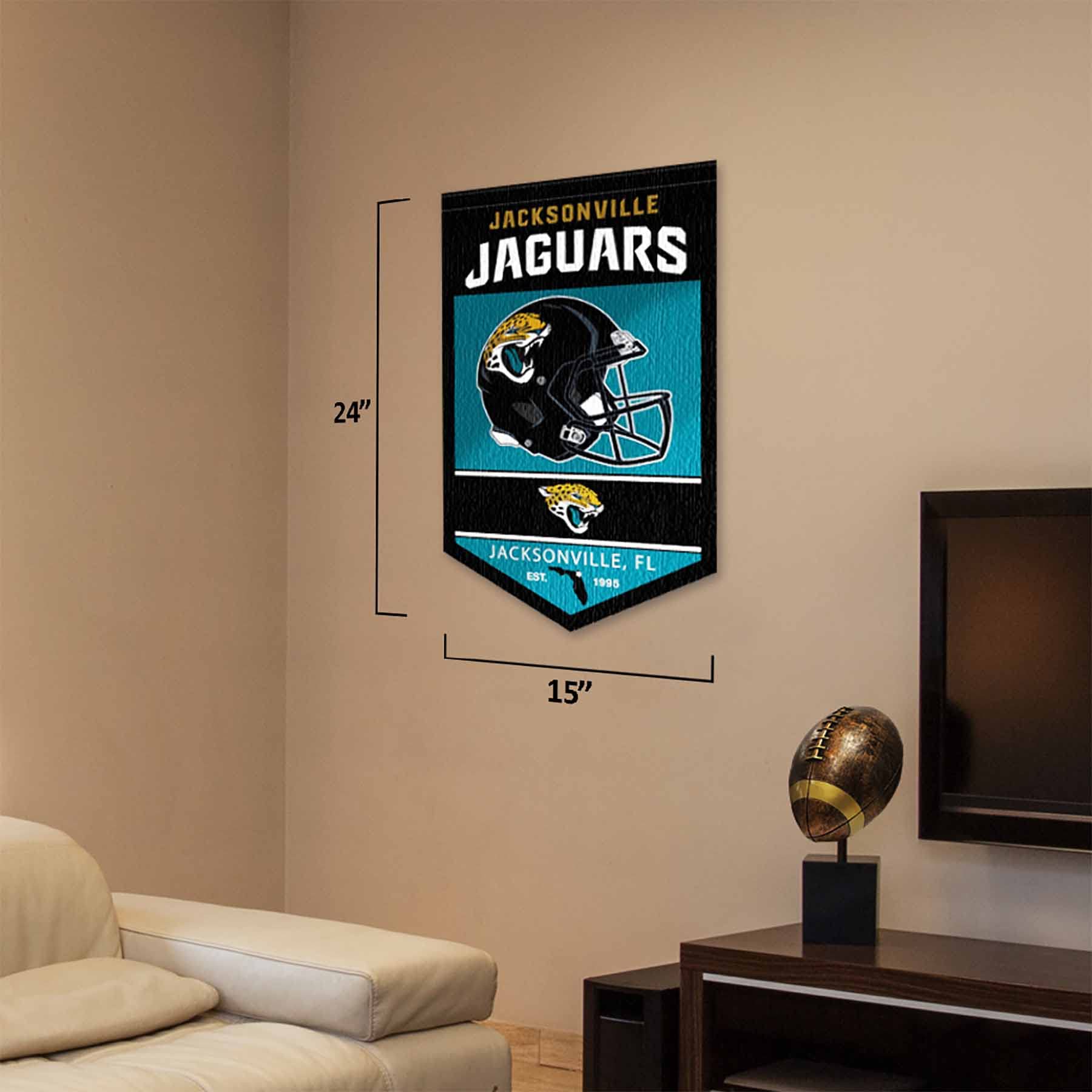 WinCraft Jacksonville Jaguars Heritage History Banner Pennant - Sports Collectibles, Sports Memorabilia, Sports Fan Shop, Sports Gifts