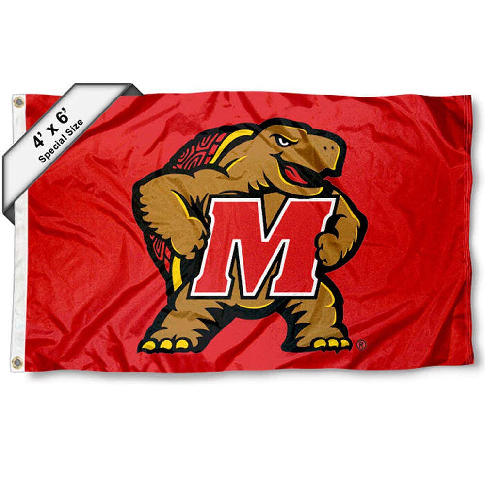 College Flags & Banners Co. Maryland Terps 4 ft x 6 ft Flag - Sports Collectibles, Sports Memorabilia, Sports Fan Shop, Sports Gifts