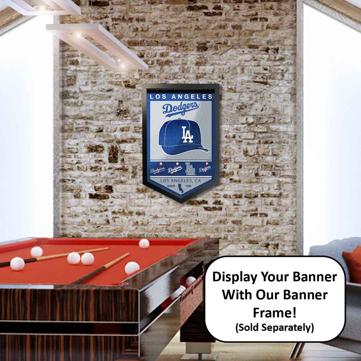 WinCraft Los Angeles Dodgers Heritage History Banner Pennant - Sports Collectibles, Sports Memorabilia, Sports Fan Shop, Sports Gifts