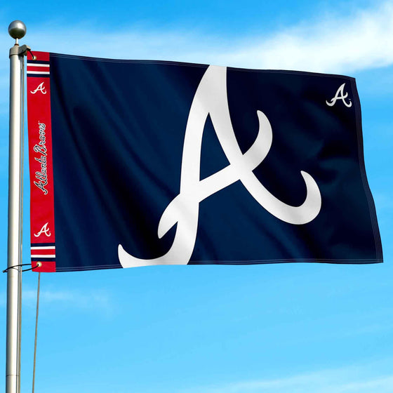 WinCraft Atlanta Braves Printed Header Flag 3x5 Banner - Sports Collectibles, Sports Memorabilia, Sports Fan Shop, Sports Gifts