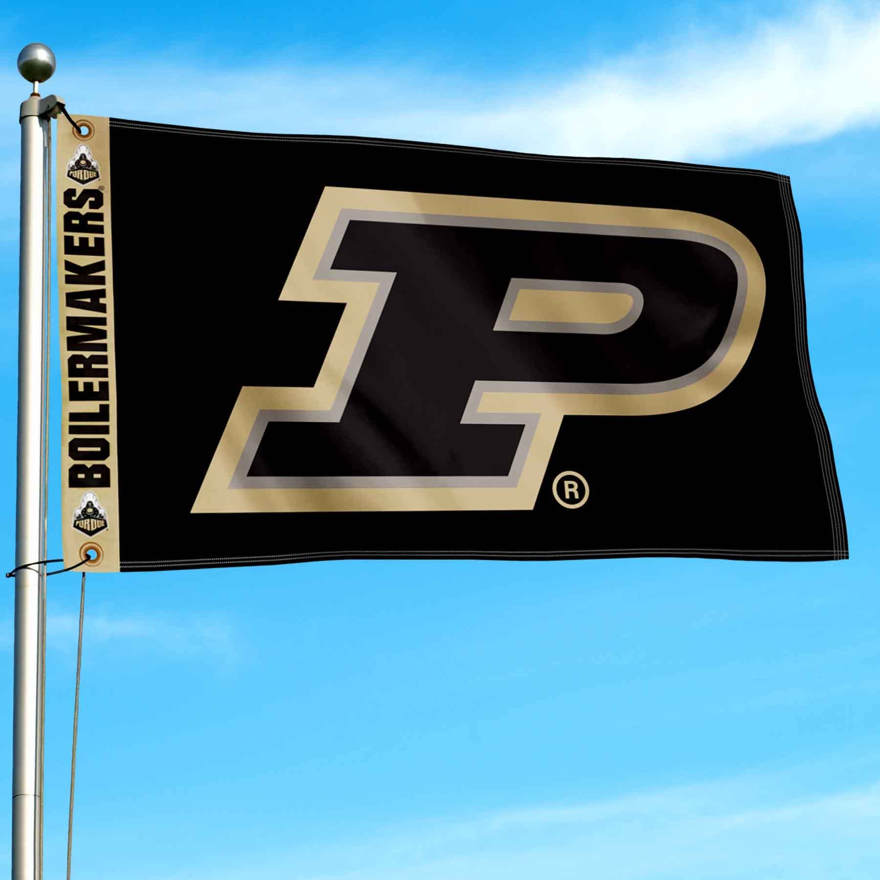 College Flags & Banners Co. Purdue Boilermakers Printed Header 3x5 Foot Banner Flag - Sports Collectibles, Sports Memorabilia, Sports Fan Shop, Sports Gifts