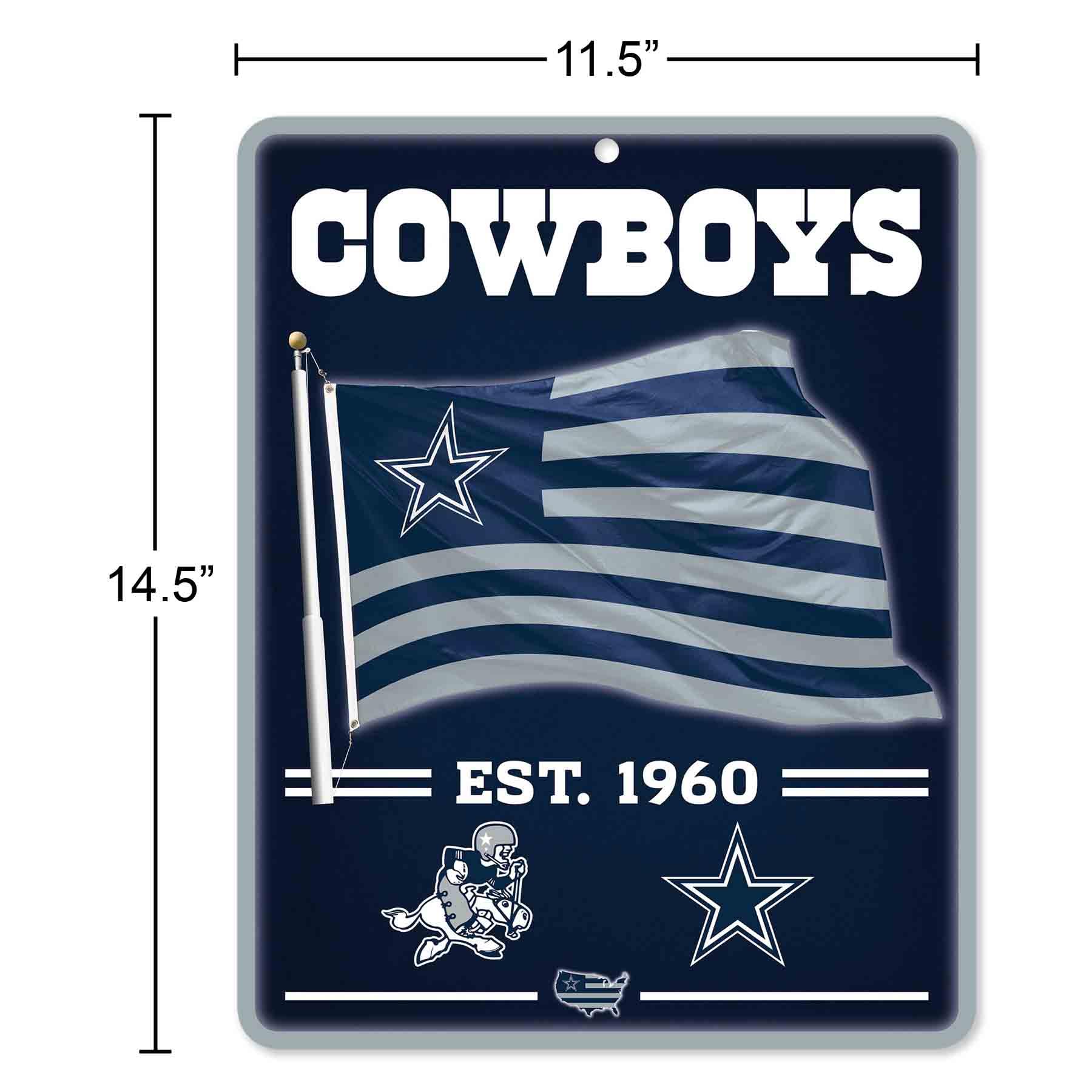 WinCraft Dallas Cowboys Americana Banner Flag Sign - Sports Collectibles, Sports Memorabilia, Sports Fan Shop, Sports Gifts