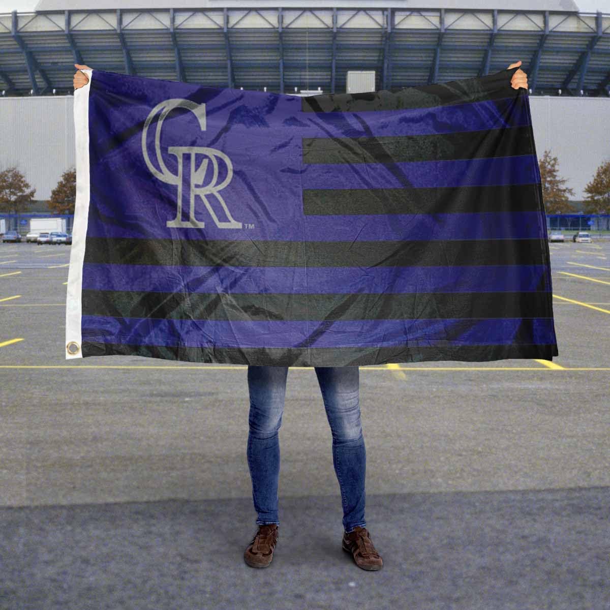 WinCraft Colorado Rockies Stars and Stripes Nation 3x5 Flag - Sports Collectibles, Sports Memorabilia, Sports Fan Shop, Sports Gifts