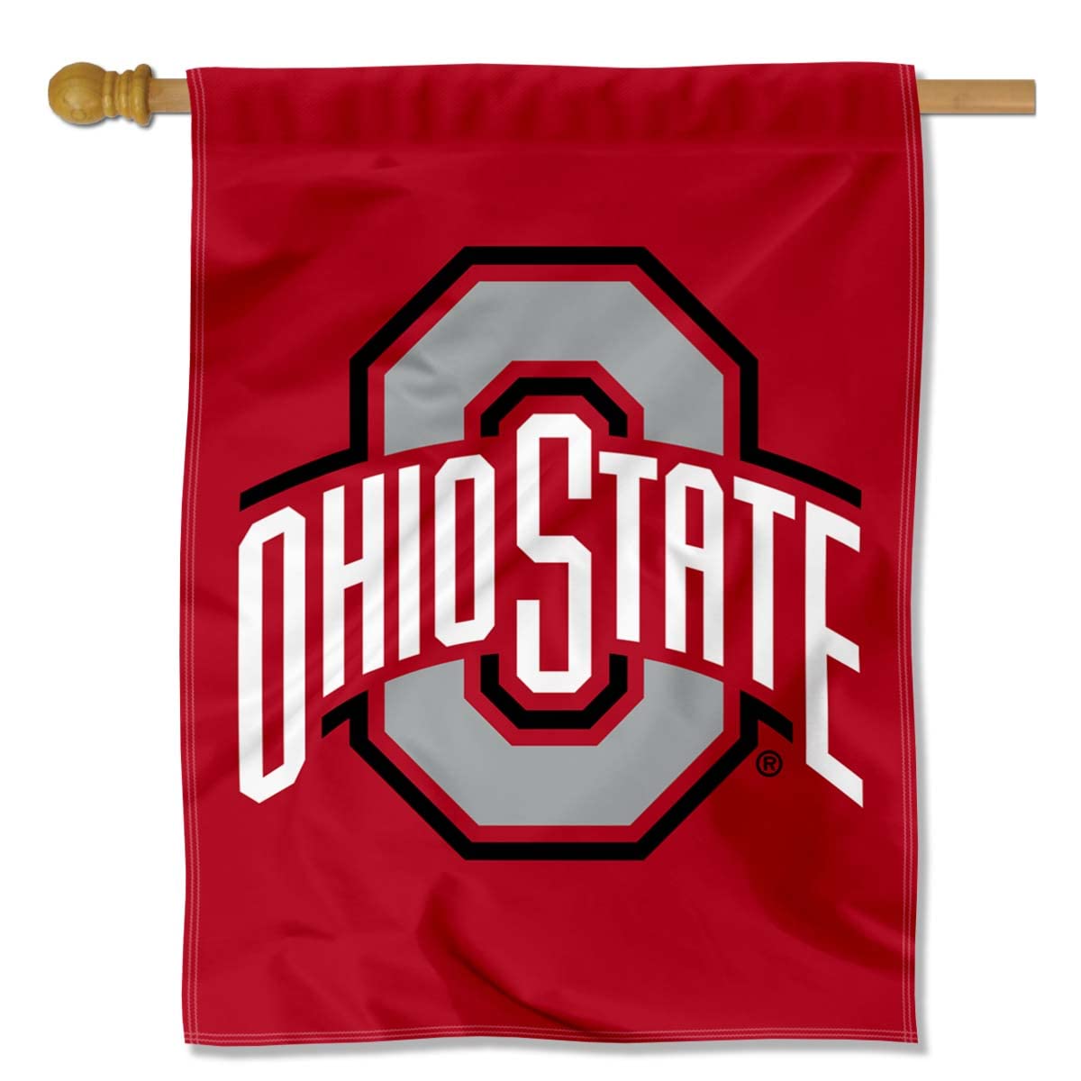 Ohio State Buckeyes Red Athletic Logo Double Sided House Banner Flag - Sports Collectibles, Sports Memorabilia, Sports Fan Shop, Sports Gifts