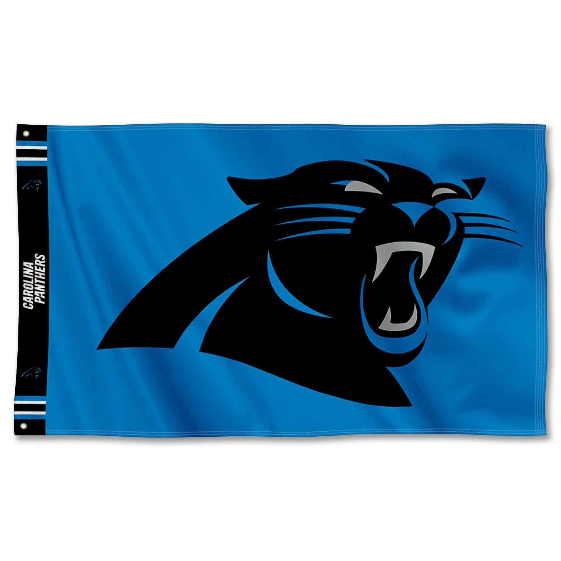 WinCraft Carolina Panthers Printed Header 3x5 Foot Banner Flag - Sports Collectibles, Sports Memorabilia, Sports Fan Shop, Sports Gifts