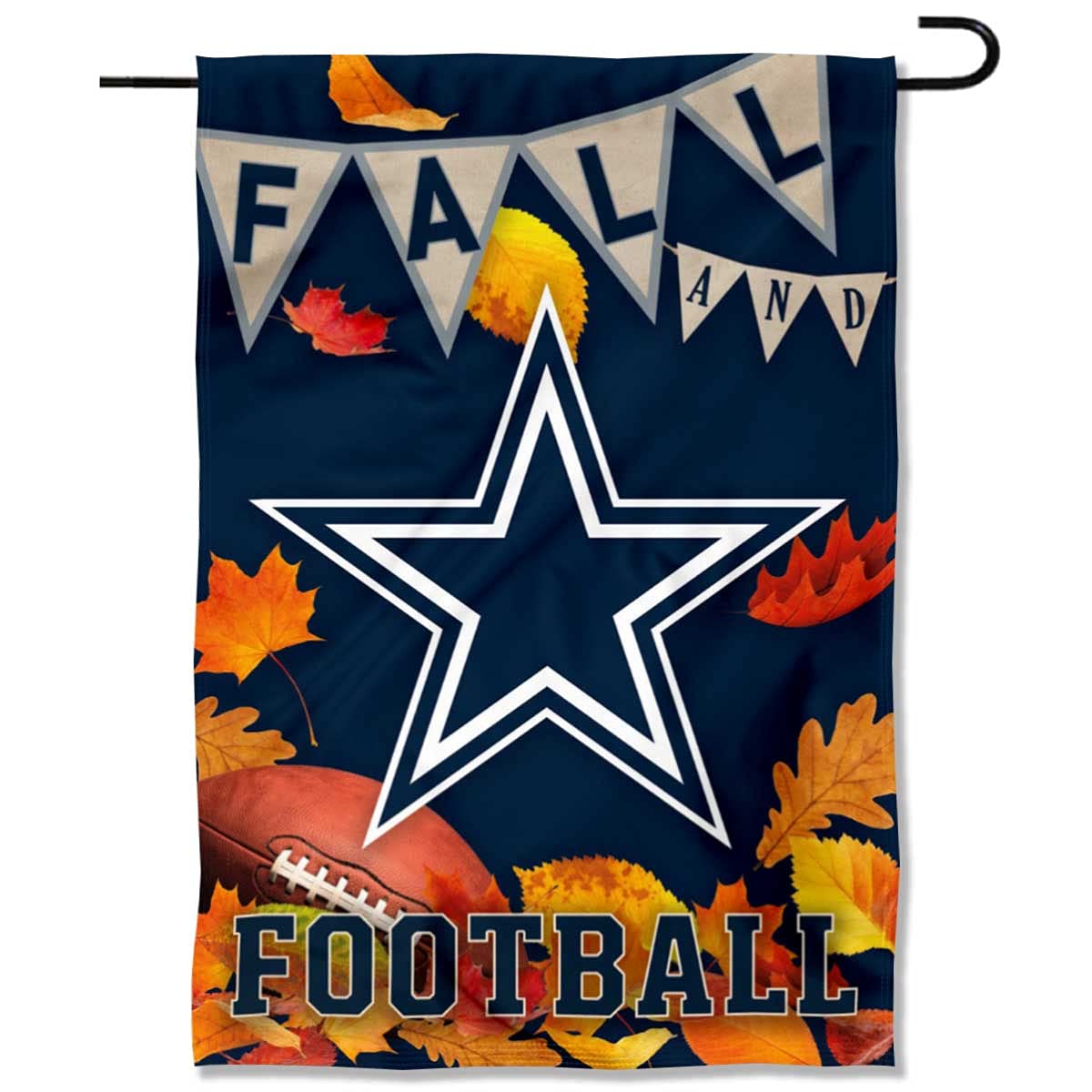WinCraft Dallas Cowboys Fall Leaves Decorative Football Garden Flag Double Sided Banner - Sports Collectibles, Sports Memorabilia, Sports Fan Shop, Sports Gifts