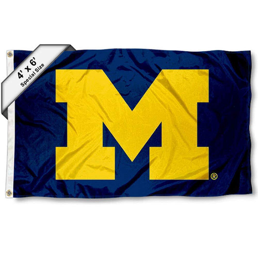 College Flags & Banners Co. Michigan Team University Wolverines 4 ft x 6 ft Flag - Sports Collectibles, Sports Memorabilia, Sports Fan Shop, Sports Gifts