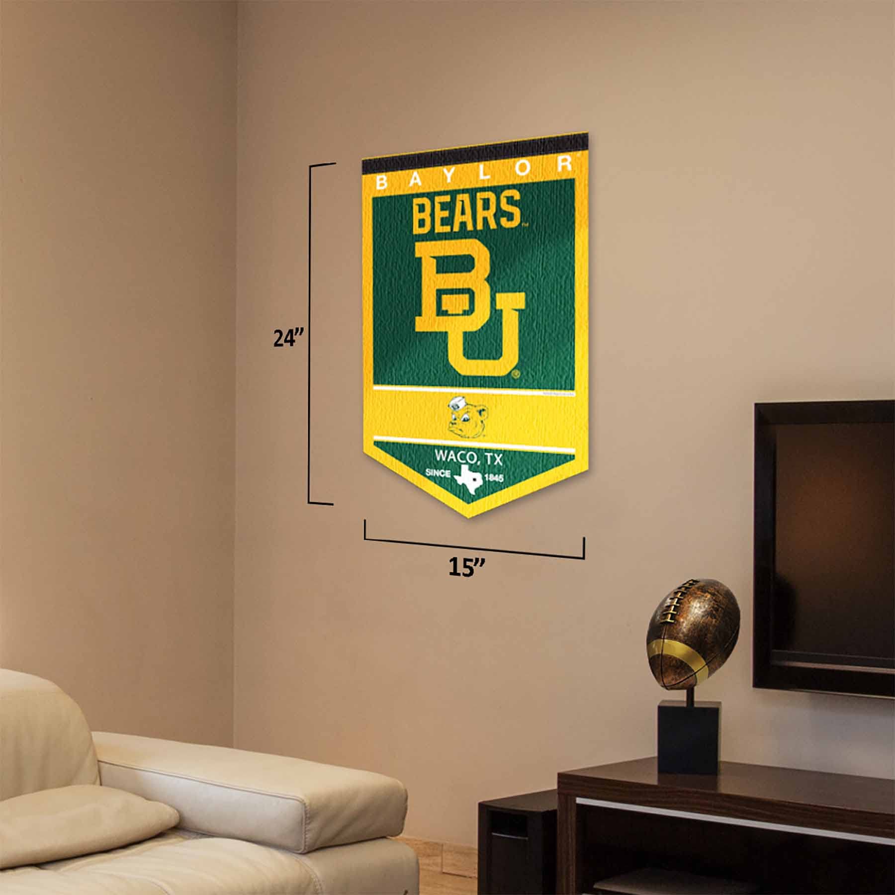 College Flags & Banners Co. Baylor Bears Heritage History Banner Pennant - Sports Collectibles, Sports Memorabilia, Sports Fan Shop, Sports Gifts