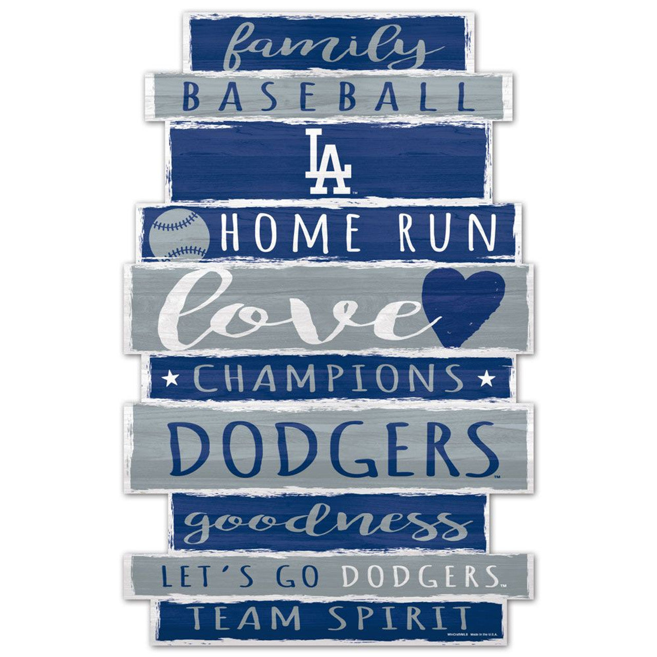 Los Angeles Dodgers Sign 11x17 Wood Family Word Design - Sports Collectibles, Sports Memorabilia, Sports Fan Shop, Sports Gifts