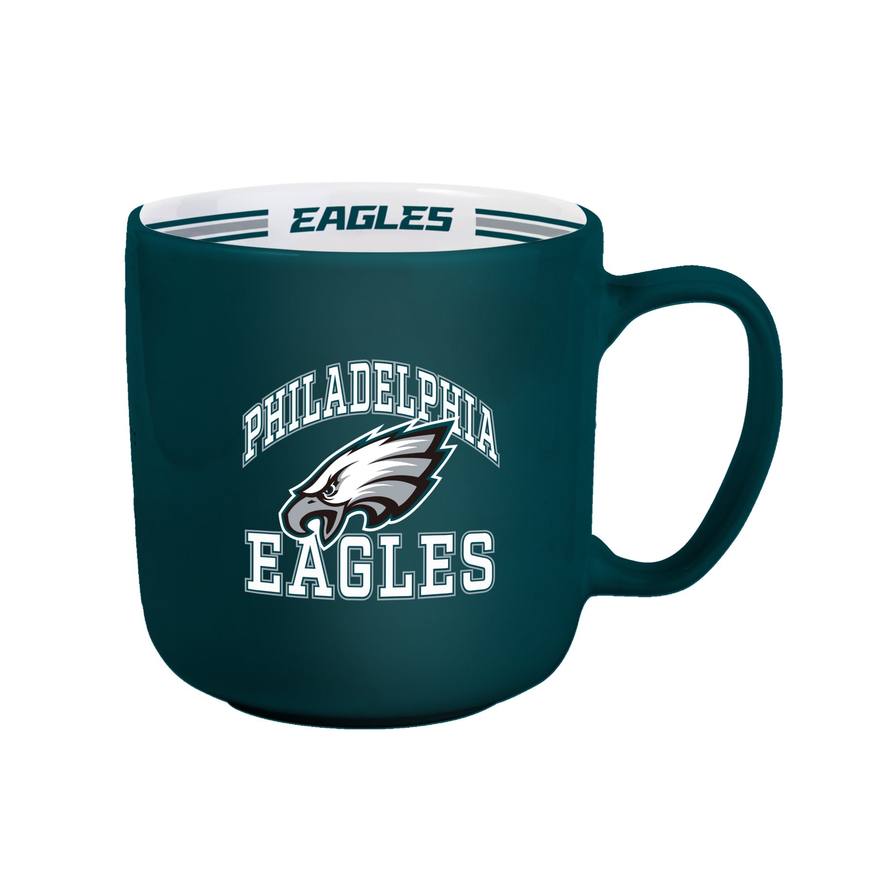 Philadelphia Eagles 15oz Stripe Mug - Sports Gifts, Sports Memorabilia, Sports Collectibles, Fan Shop