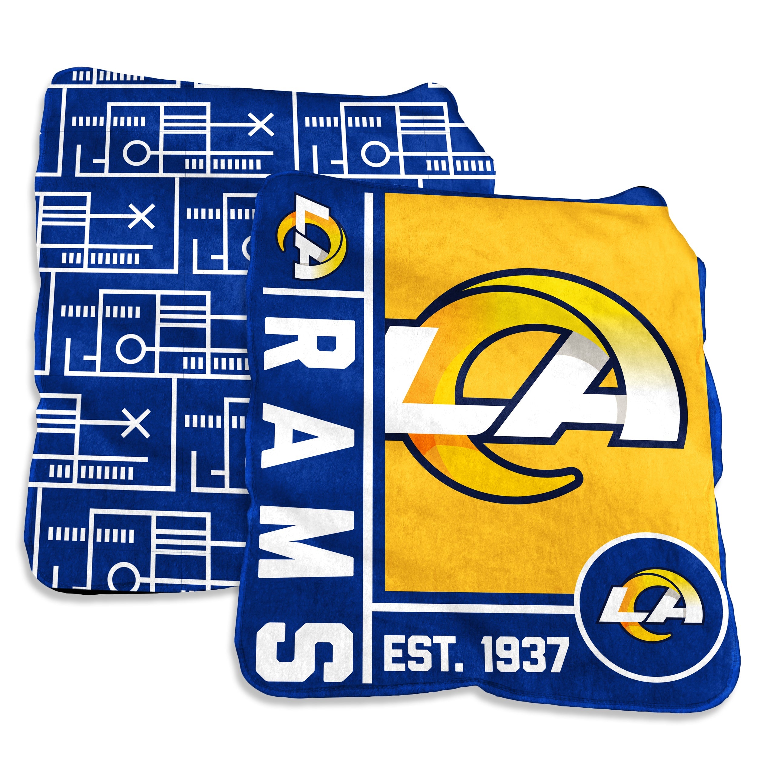 Experience unparalleled comfort with the Los Angeles Rams 60x70 Super Plush Blanket. Measuring a generous 60x70 inches, this heavy blanket boasts a luxurious 600 GSM, ensuring extra warmth for those cozy nights or thrilling game days. Made from high-quality polyester, it combines softness with durability, making it the perfect fan accessory. Show your team spirit while staying warm and comfortable—wrap yourself in the ultimate Los Angeles Rams pride!