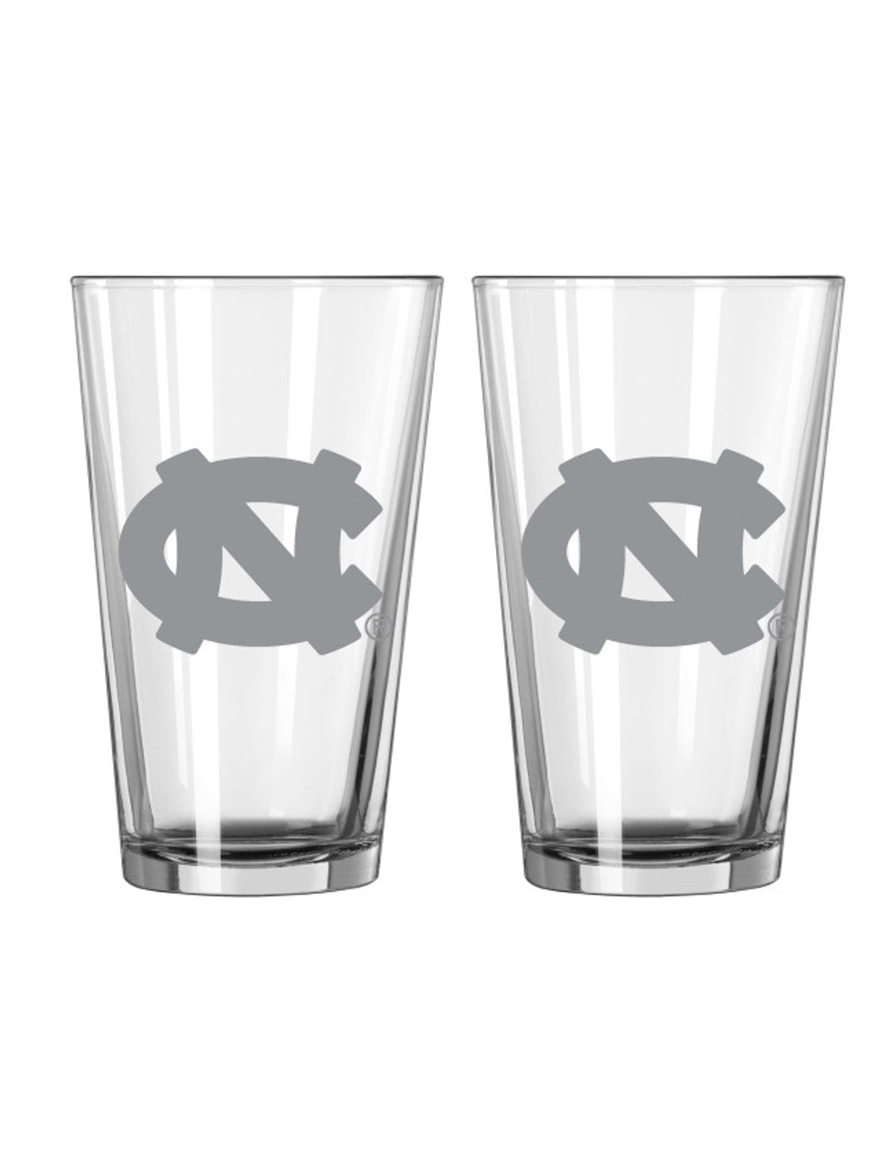 North Carolina Tar Heels Glass Pint Frost Design 2 Piece Set - Sports Collectibles, Sports Memorabilia, Sports Fan Shop, Sports Gifts