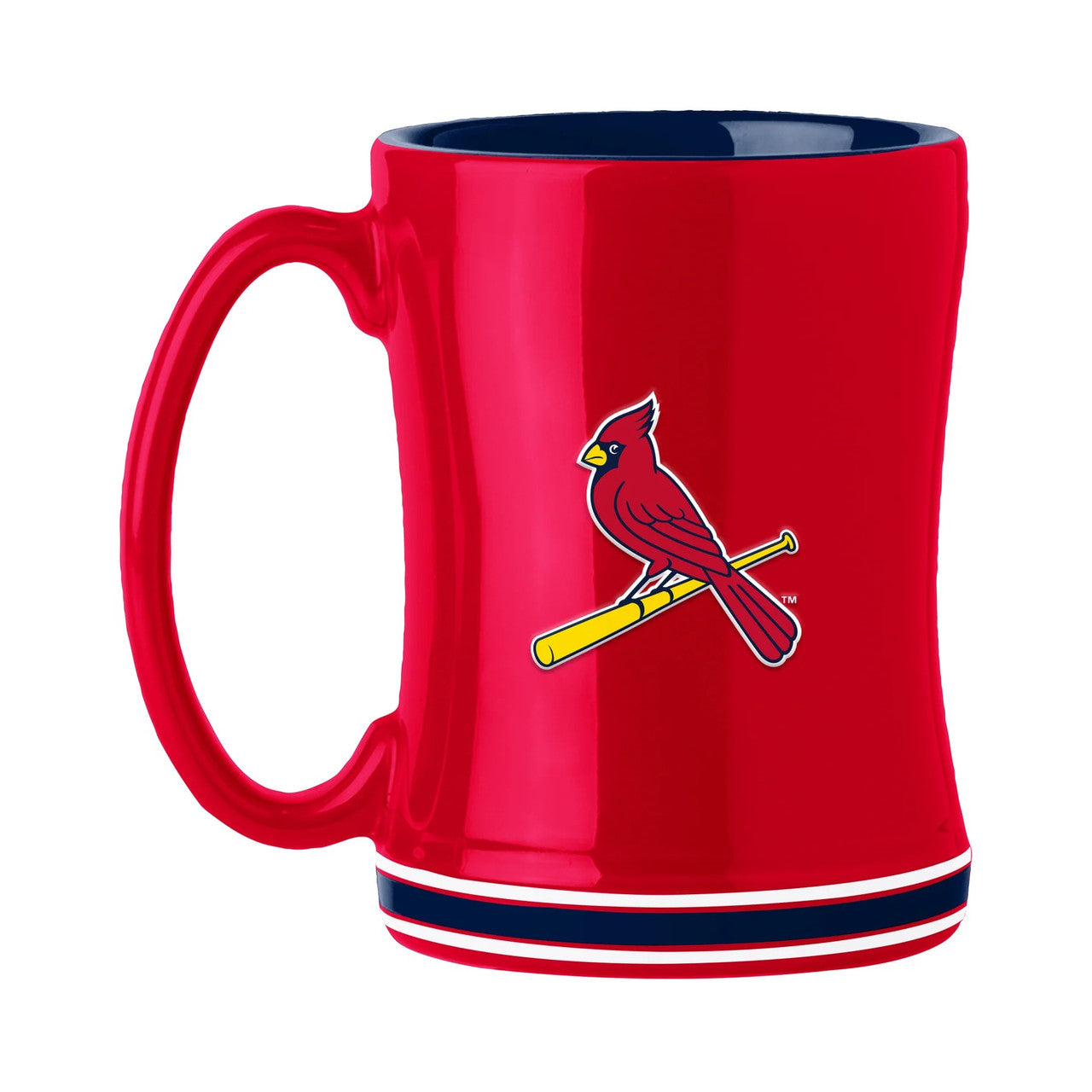 St. Louis Cardinals Coffee Mug 14oz Sculpted Relief Team Color - Sports Collectibles, Sports Memorabilia, Sports Fan Shop, Sports Gifts