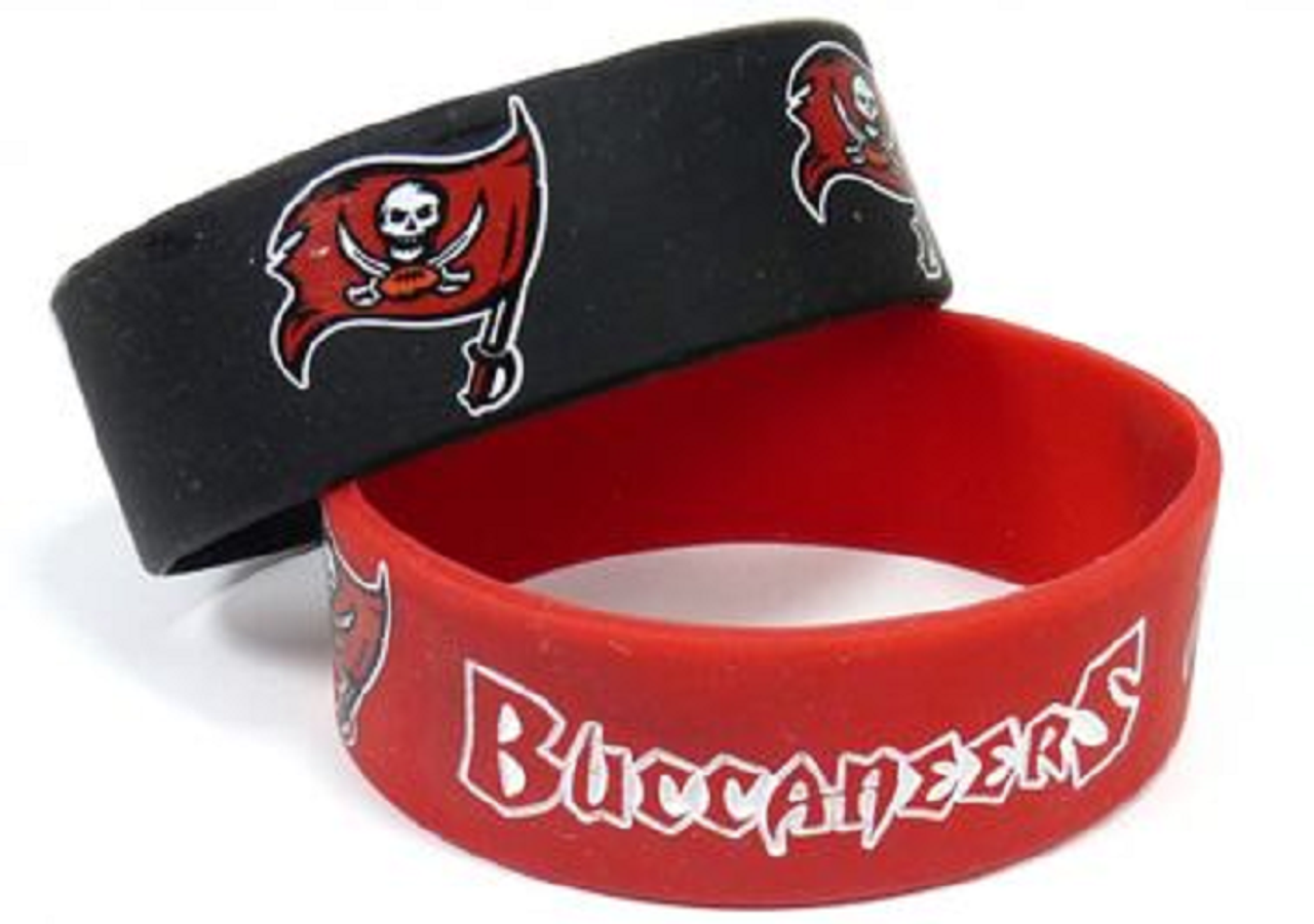 Tampa Bay Buccaneers Bracelets 2 Pack Wide - Sports Collectibles, Sports Memorabilia, Sports Fan Shop, Sports Gifts