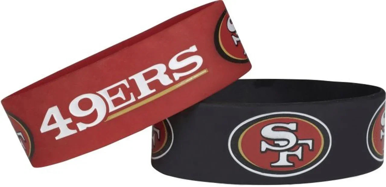San Francisco 49ers Bracelets 2 Pack Wide Alternate - 757 Sports Collectibles
