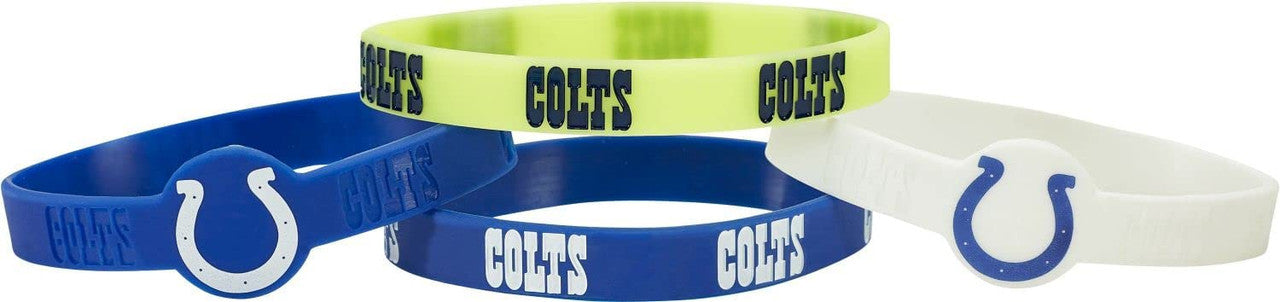 Indianapolis Colts Bracelets 4 Pack Silicone Alternate Design - Sports Collectibles, Sports Memorabilia, Sports Fan Shop, Sports Gifts