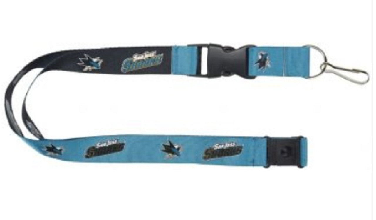 San Jose Sharks Lanyard Reversible Teal/Black - Sports Collectibles, Sports Memorabilia, Sports Fan Shop, Sports Gifts
