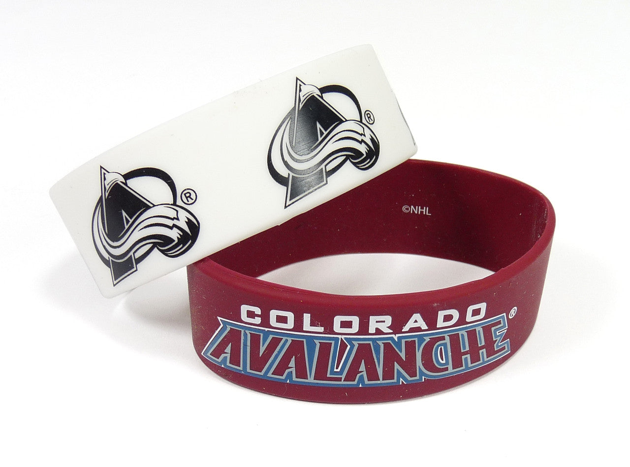 Colorado Avalanche Bracelets - 2 Pack Wide - Special Order - Sports Collectibles, Sports Memorabilia, Sports Fan Shop, Sports Gifts