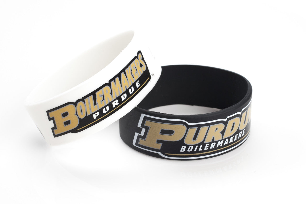Purdue Boilermakers Bracelets - 2 Pack Wide - Special Order - Sports Collectibles, Sports Memorabilia, Sports Fan Shop, Sports Gifts