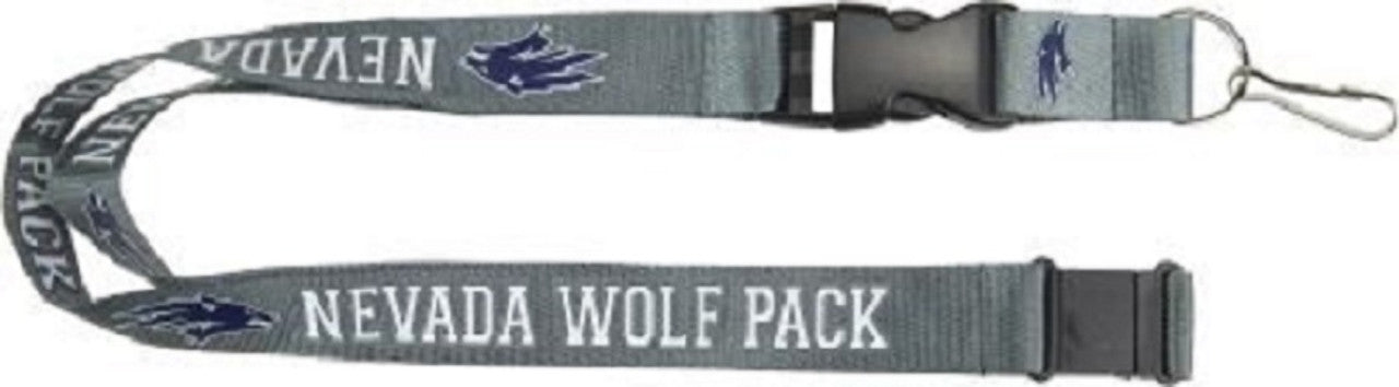 Nevada Wolfpack Lanyard Gray - Special Order - Sports Collectibles, Sports Memorabilia, Sports Fan Shop, Sports Gifts