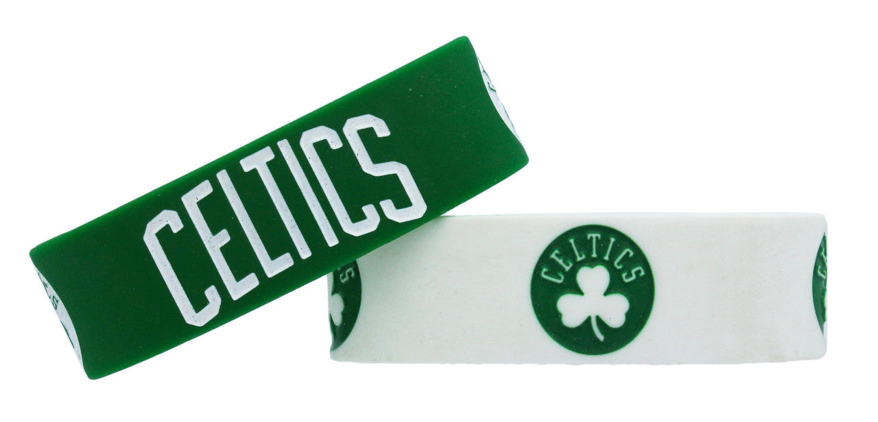 Boston Celtics Bracelets 2 Pack Wide - Sports Collectibles, Sports Memorabilia, Sports Fan Shop, Sports Gifts