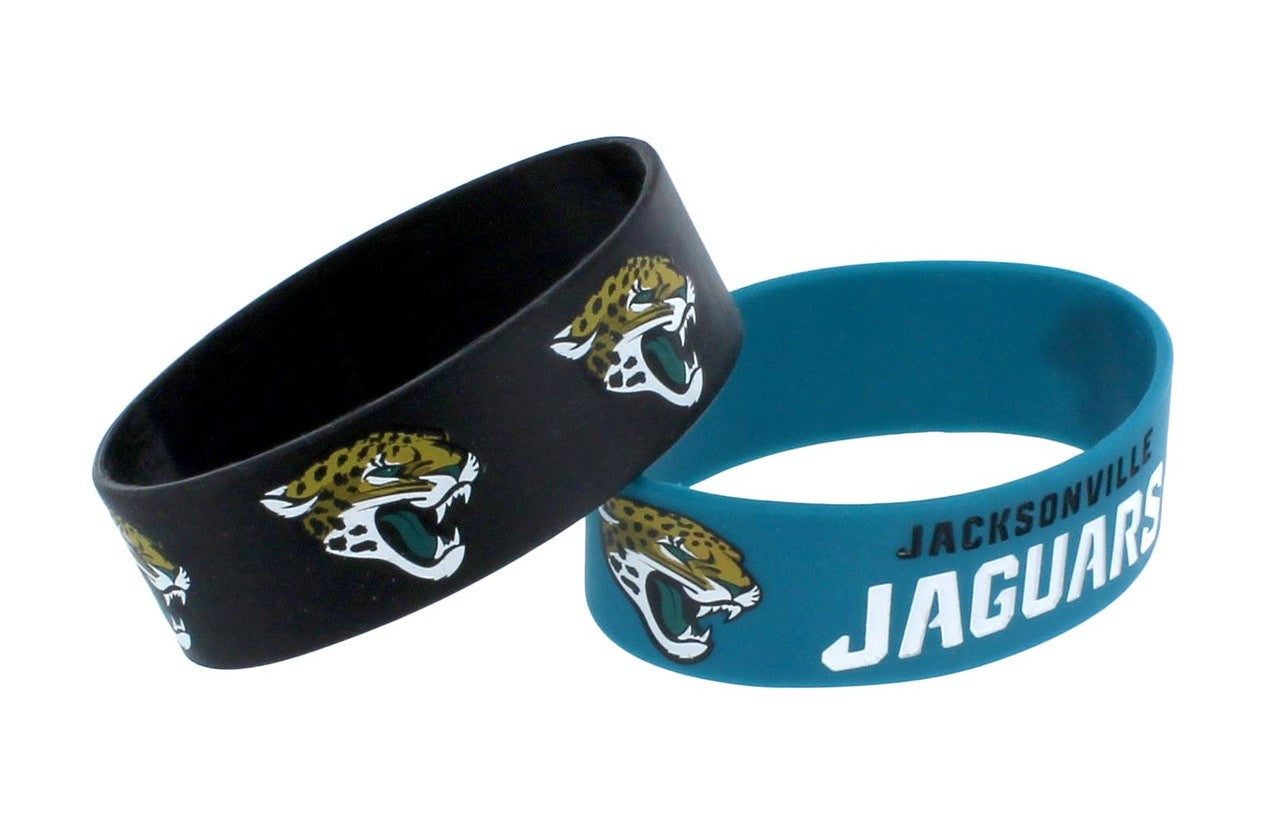 Jacksonville Jaguars Bracelets 2 Pack Wide - Sports Collectibles, Sports Memorabilia, Sports Fan Shop, Sports Gifts