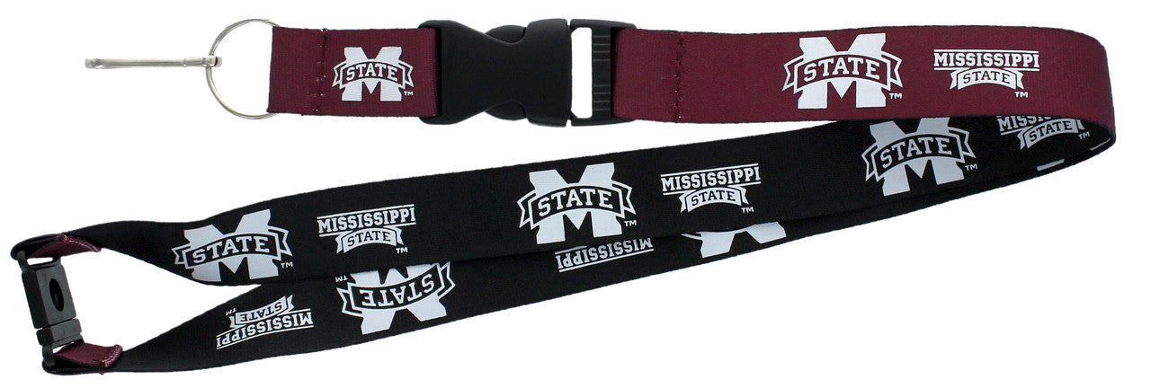 Mississippi State Bulldogs Lanyard - Reversible - Sports Collectibles, Sports Memorabilia, Sports Fan Shop, Sports Gifts