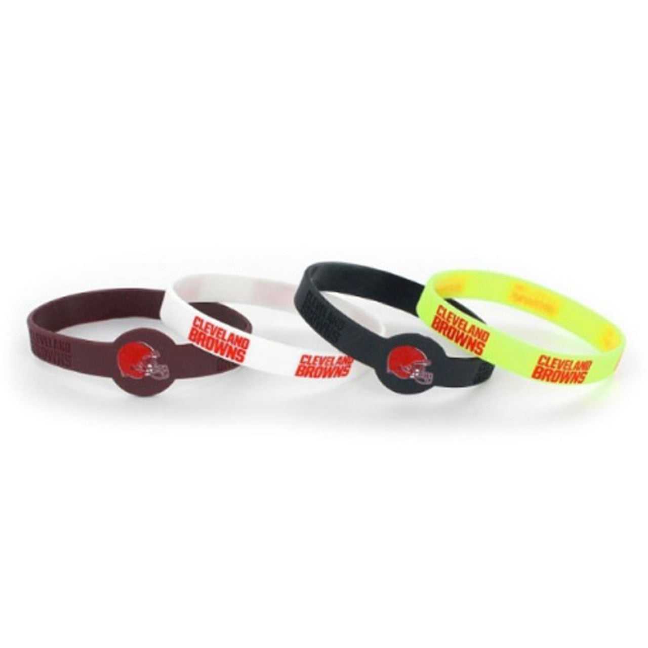Cleveland Browns Bracelets - 4 Pack Silicone - Special Order - Sports Collectibles, Sports Memorabilia, Sports Fan Shop, Sports Gifts