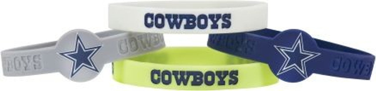 Dallas Cowboys Bracelets 4 Pack Silicone - Sports Collectibles, Sports Memorabilia, Sports Fan Shop, Sports Gifts
