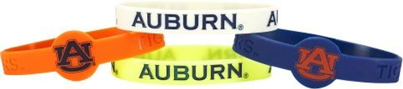 Auburn Tigers Bracelets - 4 Pack Silicone - Special Order - Sports Collectibles, Sports Memorabilia, Sports Fan Shop, Sports Gifts