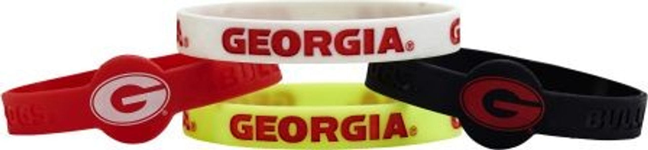Georgia Bulldogs Bracelets - 4 Pack Silicone - Special Order - Sports Collectibles, Sports Memorabilia, Sports Fan Shop, Sports Gifts