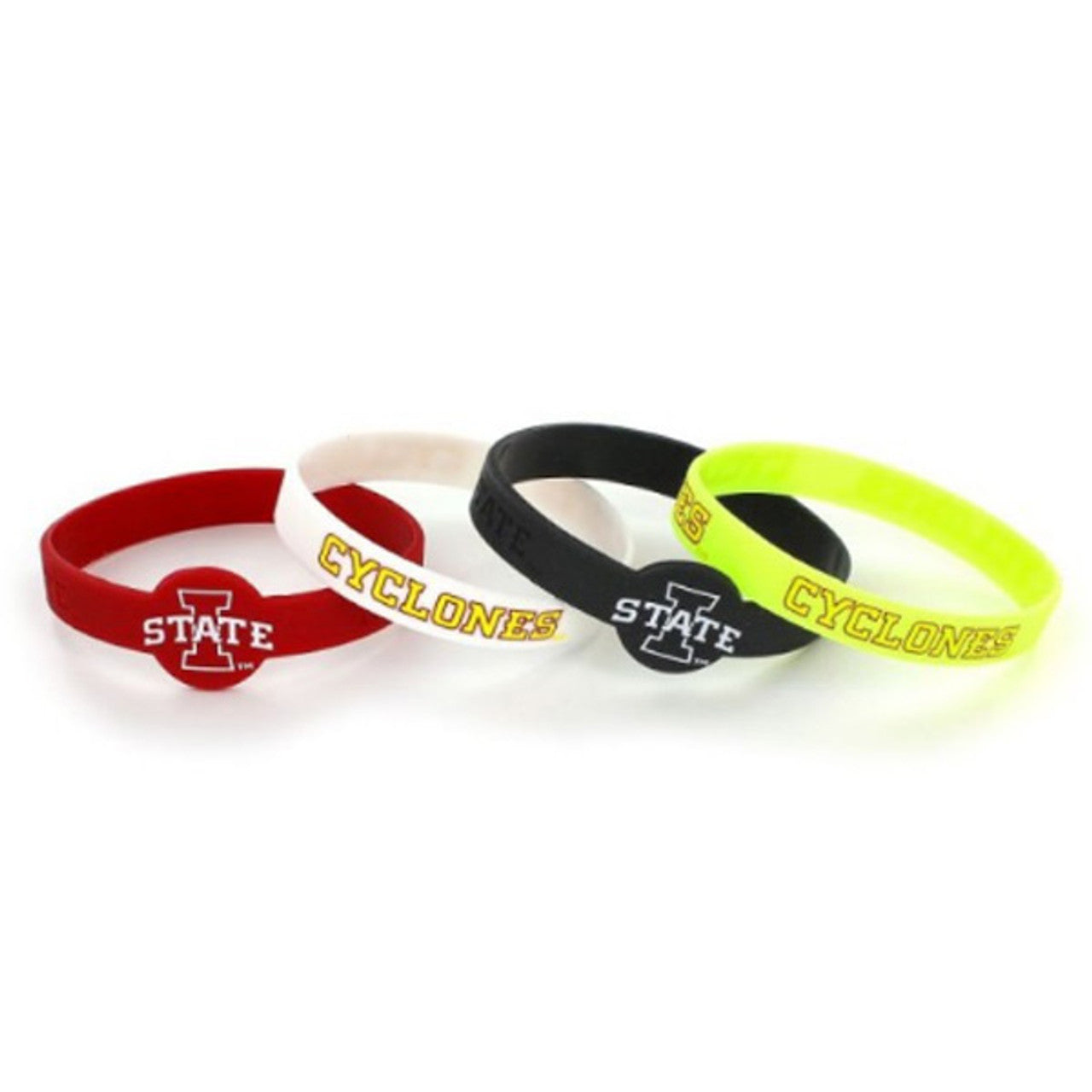Iowa State Cyclones Bracelets 4 Pack Silicone - Special Order - Sports Collectibles, Sports Memorabilia, Sports Fan Shop, Sports Gifts
