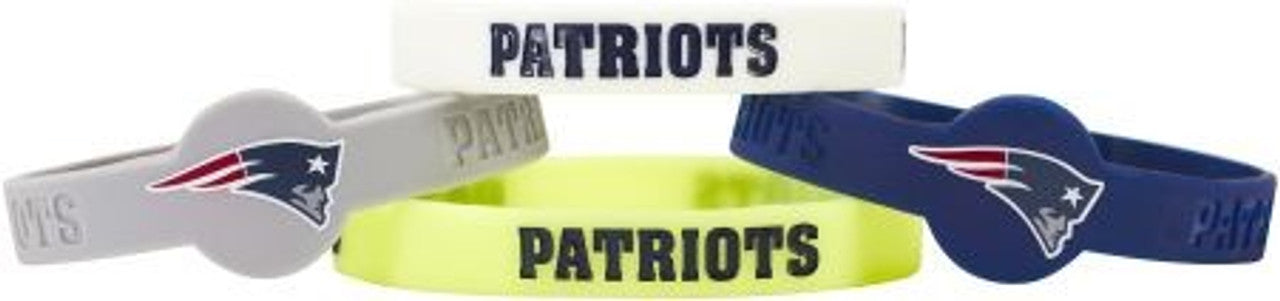 New England Patriots Bracelets 4 Pack Silicone - Sports Collectibles, Sports Memorabilia, Sports Fan Shop, Sports Gifts
