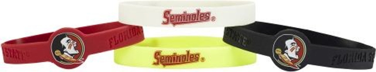 Florida State Seminoles Bracelets 4 Pack Silicone - Special Order - Sports Collectibles, Sports Memorabilia, Sports Fan Shop, Sports Gifts