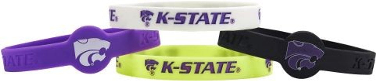 Kansas State Wildcats Bracelets - 4 Pack Silicone - Special Order - Sports Collectibles, Sports Memorabilia, Sports Fan Shop, Sports Gifts