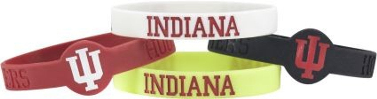Indiana Hoosiers Bracelets - 4 Pack Silicone - Special Order - Sports Collectibles, Sports Memorabilia, Sports Fan Shop, Sports Gifts