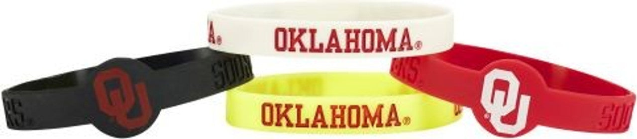 Oklahoma Sooners Bracelets 4 Pack Silicone - Sports Collectibles, Sports Memorabilia, Sports Fan Shop, Sports Gifts