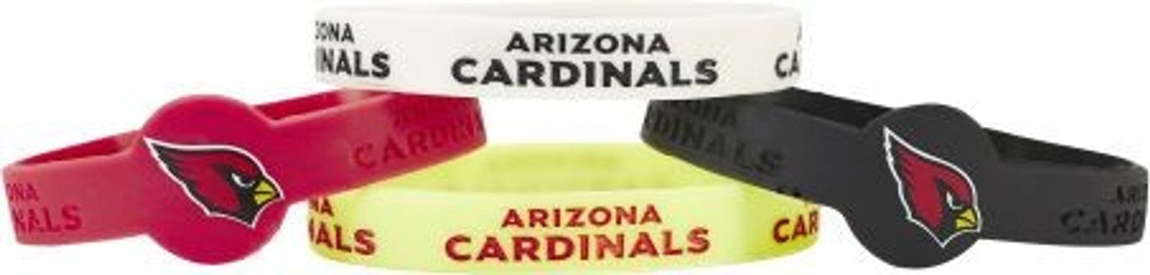 Arizona Cardinals Bracelets - 4 Pack Silicone - Special Order - Sports Collectibles, Sports Memorabilia, Sports Fan Shop, Sports Gifts